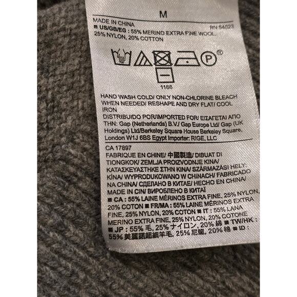 Banana Republic Merino Wool Sweater in Grey Size Medium - Picture 6 of 6